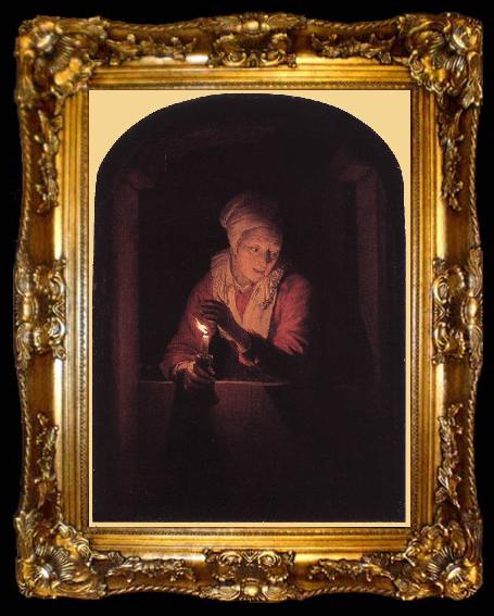 framed  DOU, Gerrit Old Woman with a Candle  df, ta009-2